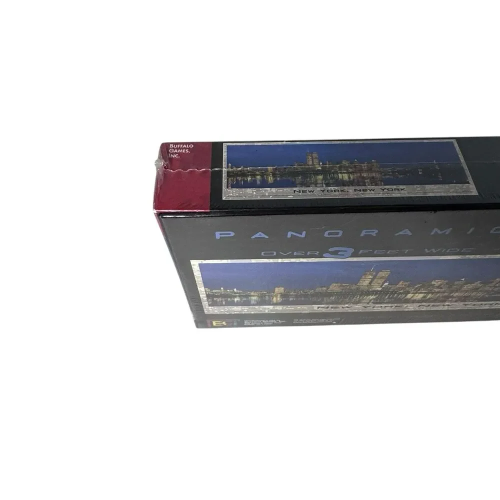 New York City At Night Panoramic Puzzle Buffalo Games 750 Pieces 3 Feet Long New